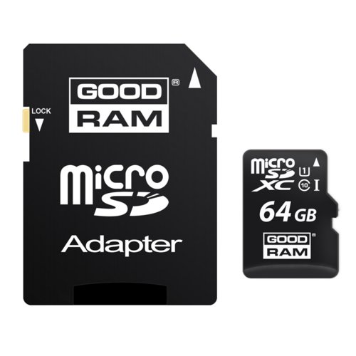 KARTA MICROSD GOODRAM 64GB CLASS 10 + ADAPTER