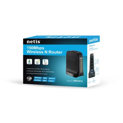 Router Netis DSL WIFI G/N150 + LAN x4, wewnętrzna antena 5 dBi WF2412