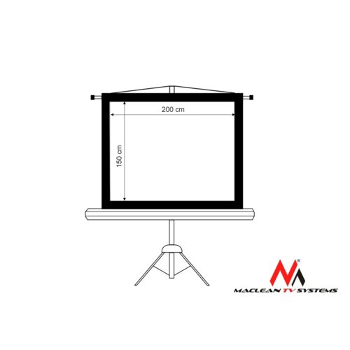 Maclean Ekran projekcyjny MC-595 na stojaku 100" 4:3 200x150