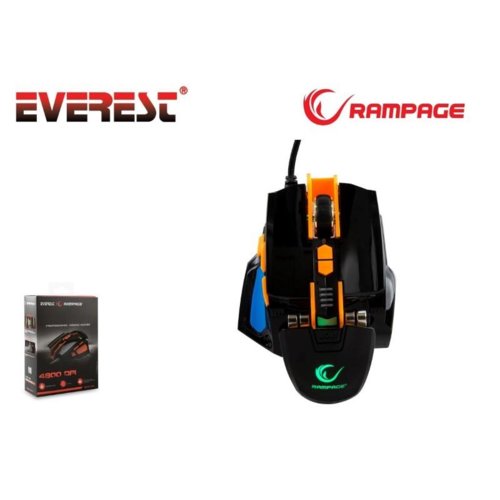 Everest Rampage SMX-R4 Black 4800DPI Avago 3050 4 LED