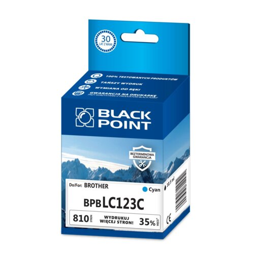 Kartridż atramentowy Black Point BPBLC123C błękitny