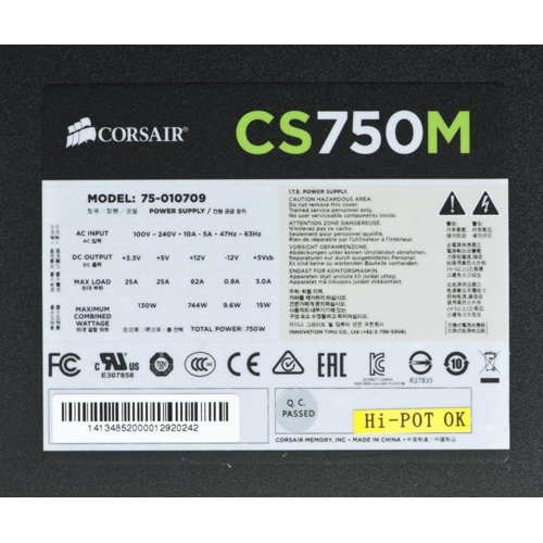 Zasilacz Corsair CS750M 750W CP-9020078-EU