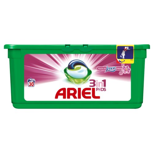 Ariel 3in1 Pods Touch of Lenor kapsułki białego i koloru 30 szt