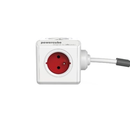 Allocacoc PowerCube USB Extended 1,5m 2402 Red