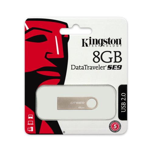 Kingston Data Traveler SE9  8GB USB2.0 Silver Metal