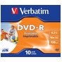 Verbatim DVD-R 16x 4.7GB 10P JC PRINTABLE 43521