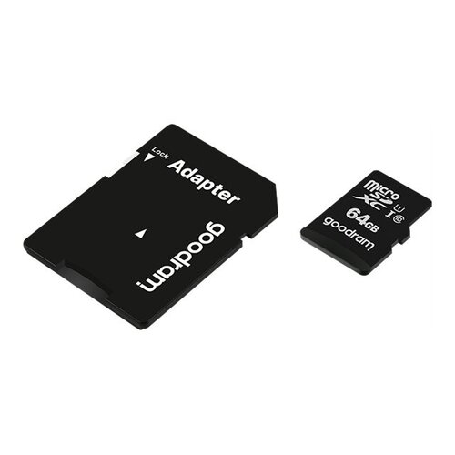 Karta Pamięci GOODRAM 64GB microSDXC 100MB/s C10 UHS-I U1 M1AA-0640R12 Adapter