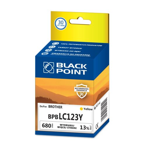 Kartridż atramentowy Black Point BPBLC123Y żółty