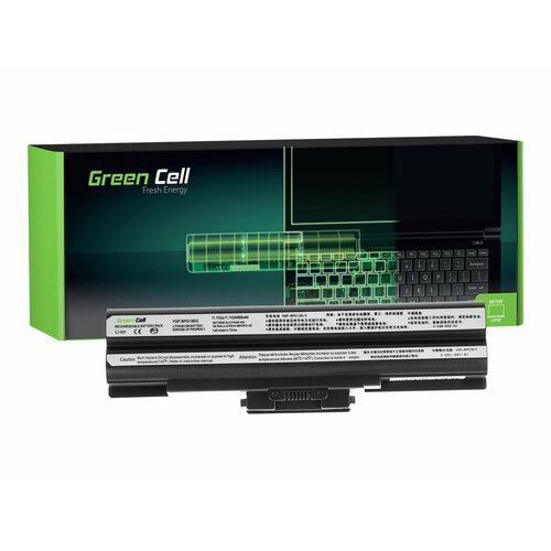Bateria Green Cell do Sony BPS13 CZARNA 6 cell 11,1V