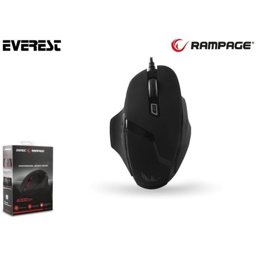 Everest Rampage SMX-R7 Black 4000DPI Avago 3050 5 LED