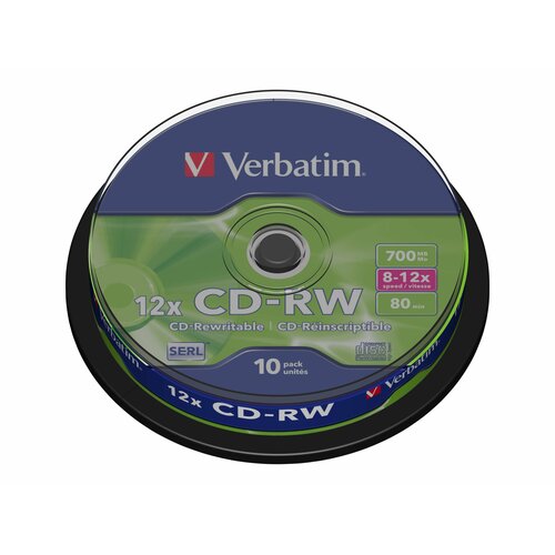 CD-RW Verbatim 700MB 12x 10szt. cake