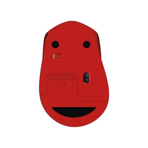 Logitech M330 Silent Plus Mouse Czerwony  910-004911