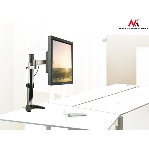 Maclean Uchwyt biurkowy do monitora LCD MC-717 8kg max vesa 100x100 aluminiowy