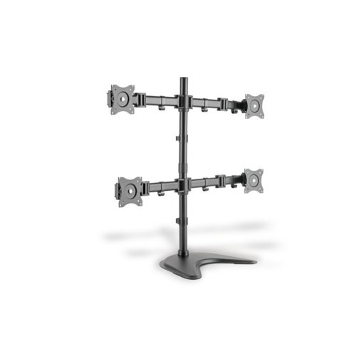 Stojak biurkowy poczwórny DIGITUS, 4xLCD, max. 27", max. obciążenie 8kg, uchylno-obrotowy 360° (PIVOT)