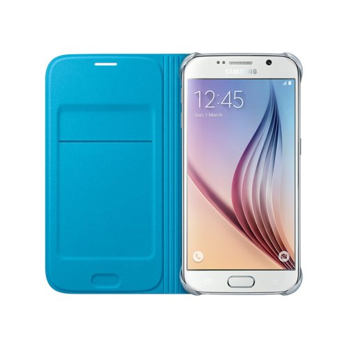 Etui Samsung Flip Wallet (PU) do Galaxy S6 Blue EF-WG920PLEGWW