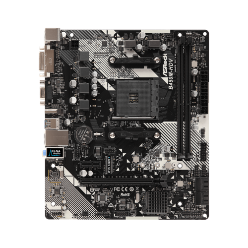 Płyta główna Asrock B450M-HDV R4.0 (AM4; 2x DDR4 DIMM; Micro ATX)
