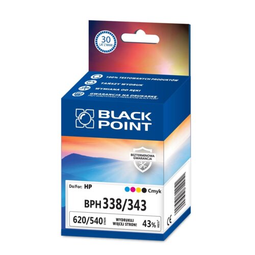 Zestaw kartridży Black Point do drukarek HP BPH338/343