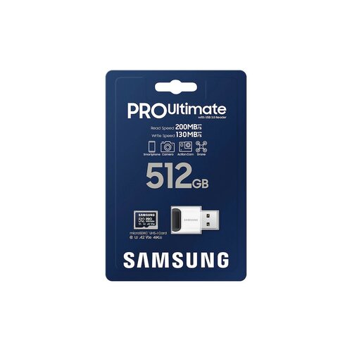 Karta pamięci Samsung Pro Ultimate microSDXC 512GB + czytnik