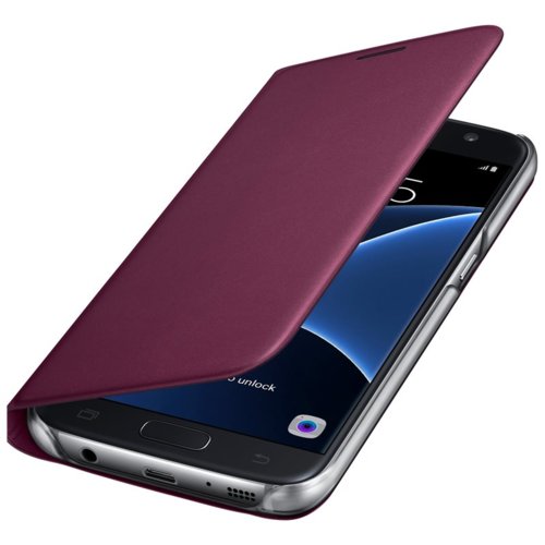 Etui Samsung Flip Wallet do Galaxy S7 Wine EF-WG930PXEGWW