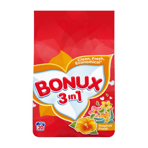 Bonux 3in1 Tropical Fresh proszek do białego 1,5kg