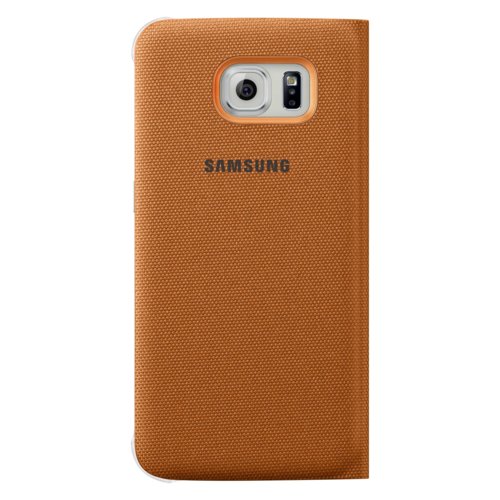 Etui Samsung Flip Wallet (materiałowe) do Galaxy S6 Edge pomarańczowe EF-WG925BOEGWW
