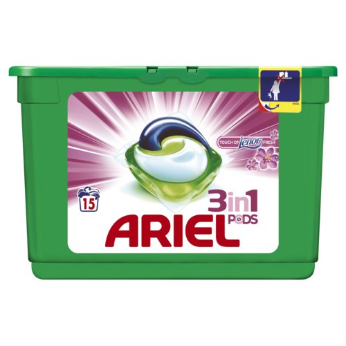 Ariel 3in1 Pods Touch of Lenor kapsułki do białego 15 szt