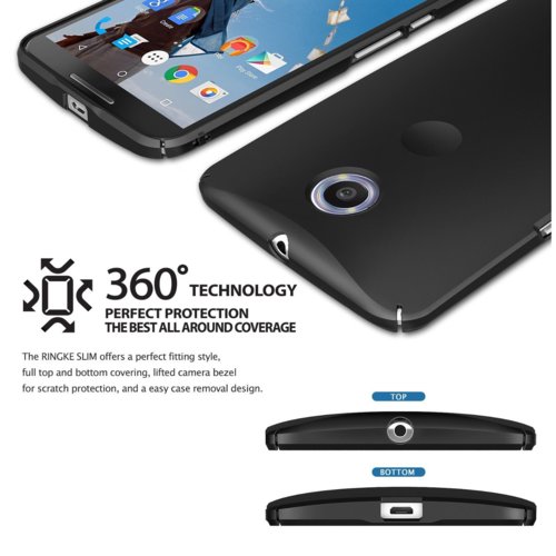 Etui do Nexus 6 Ringke Slim Black