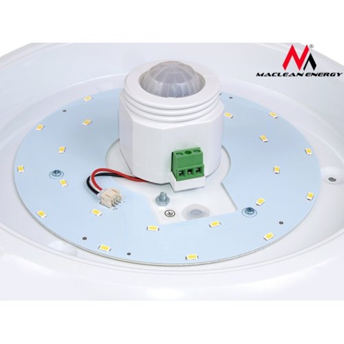 Maclean Plafon LED 12W z czujnikiem pir i zasilaniem awaryjnym, MCE131 ACU zasięg 6m