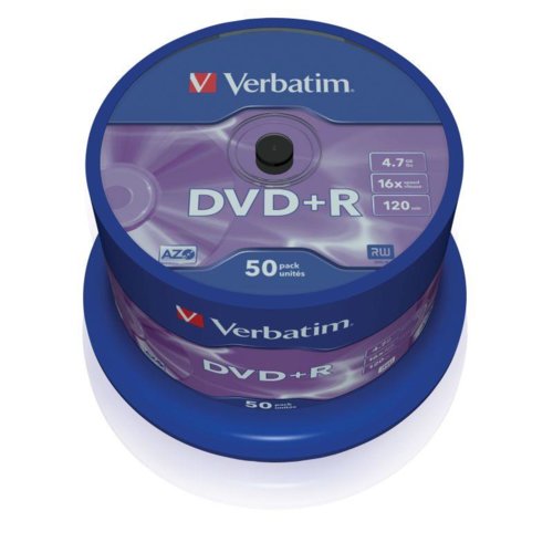 DVD+R Verbatim 16x 4.7GB (Cake 50) MATT SILVER