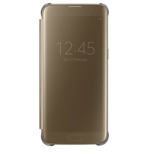 Etui Samsung Clear View Cover do Galaxy S7 edge Gold EF-ZG935CFEGWW