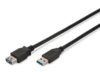 ASSMANN Kabel przedłużający USB 3.0 SuperSpeed Typ USB A/USB A M/Ż czarny 3,0m
