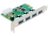 Delock Karta PCI Express -> USB 3.0 4-port NEC Low Profile