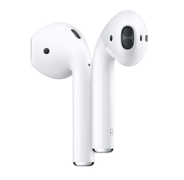 Słuchawki Apple AirPods 2 generacji wyjęte z etui od boku