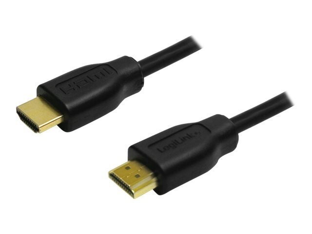 Kabel HDMI LogiLink CH0005 widok na dwa złącza HDMI na końcach kabla pod skosem w dół