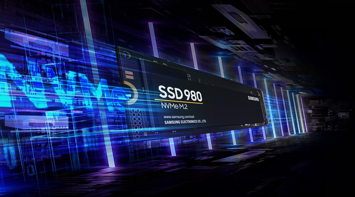 Dysk SSD Samsung 980 MZ-V8V500BW 500GB M.2 NVME widok na dysk od prawej strony