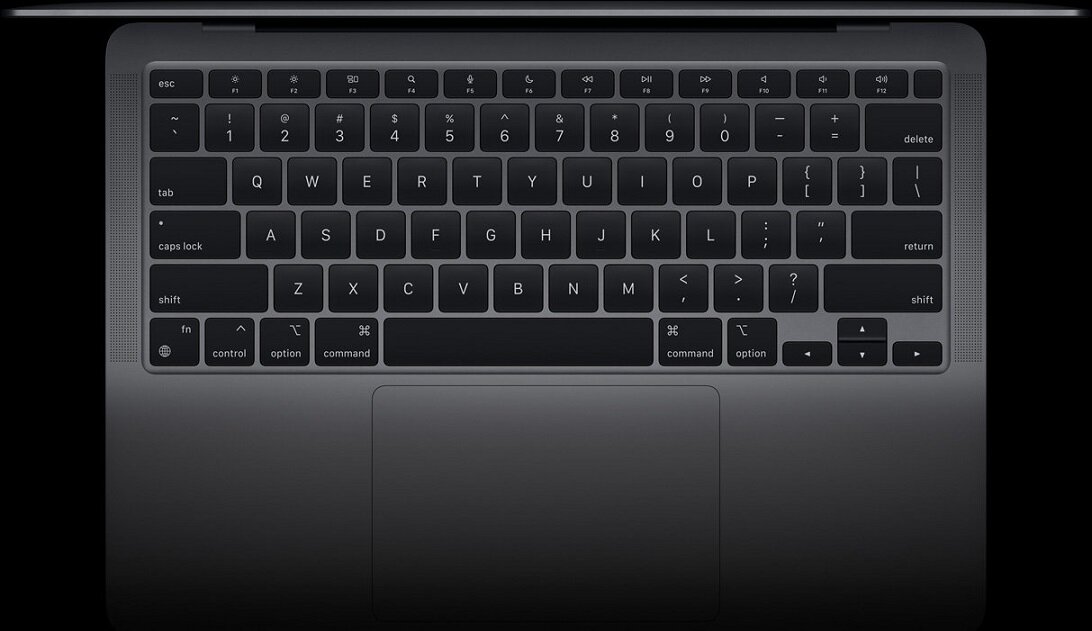 Laptop Apple Macbook Air 13 16GB/256GB widok na klawiaturę od góry