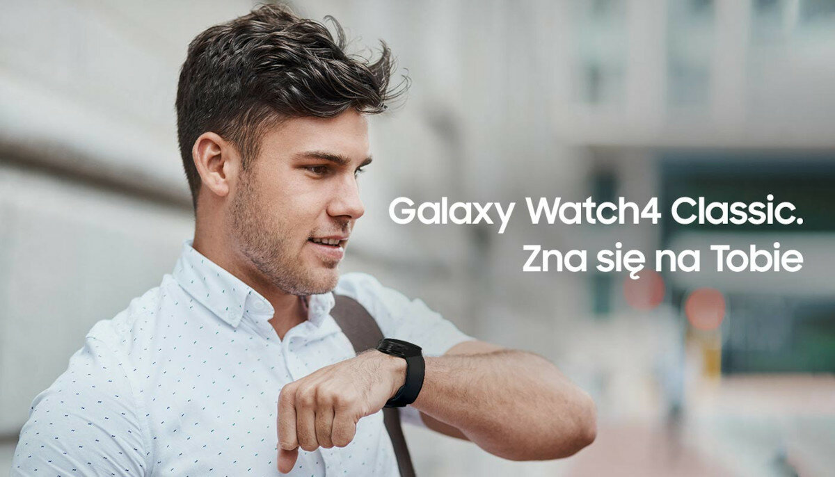Smartwatch Samsung Galaxy Watch 4 Classic LTE 46mm srebrny czarny smartwatch na nadgarstku