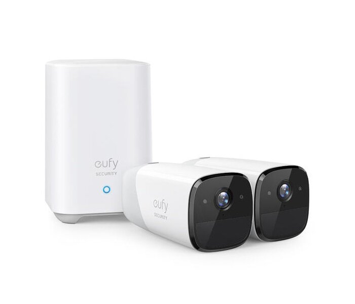 Bezprzewodowy system kamer bezpieczeństwa Eufy Eufycam 2 Pro (2+1) widok na elementy tworzące system od prawej strony