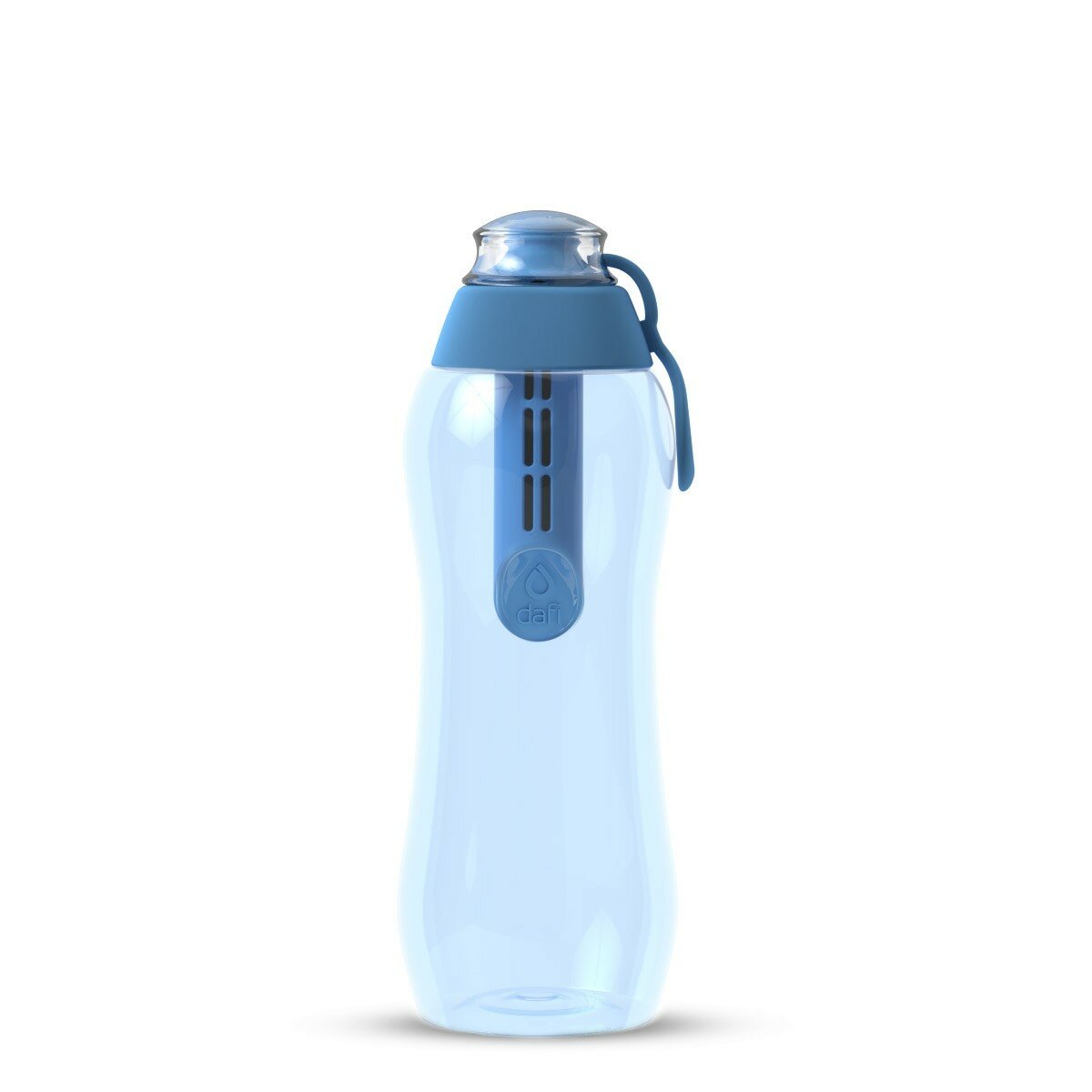 Butelka filtrująca Dafi Soft 0,3L +1 filtr Niebiańska z przodu