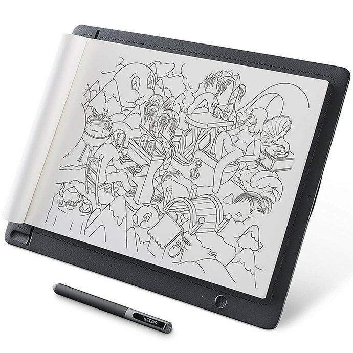 Tablet graficzny Wacom Sketchpad Pro widok na tablet pod skosem
