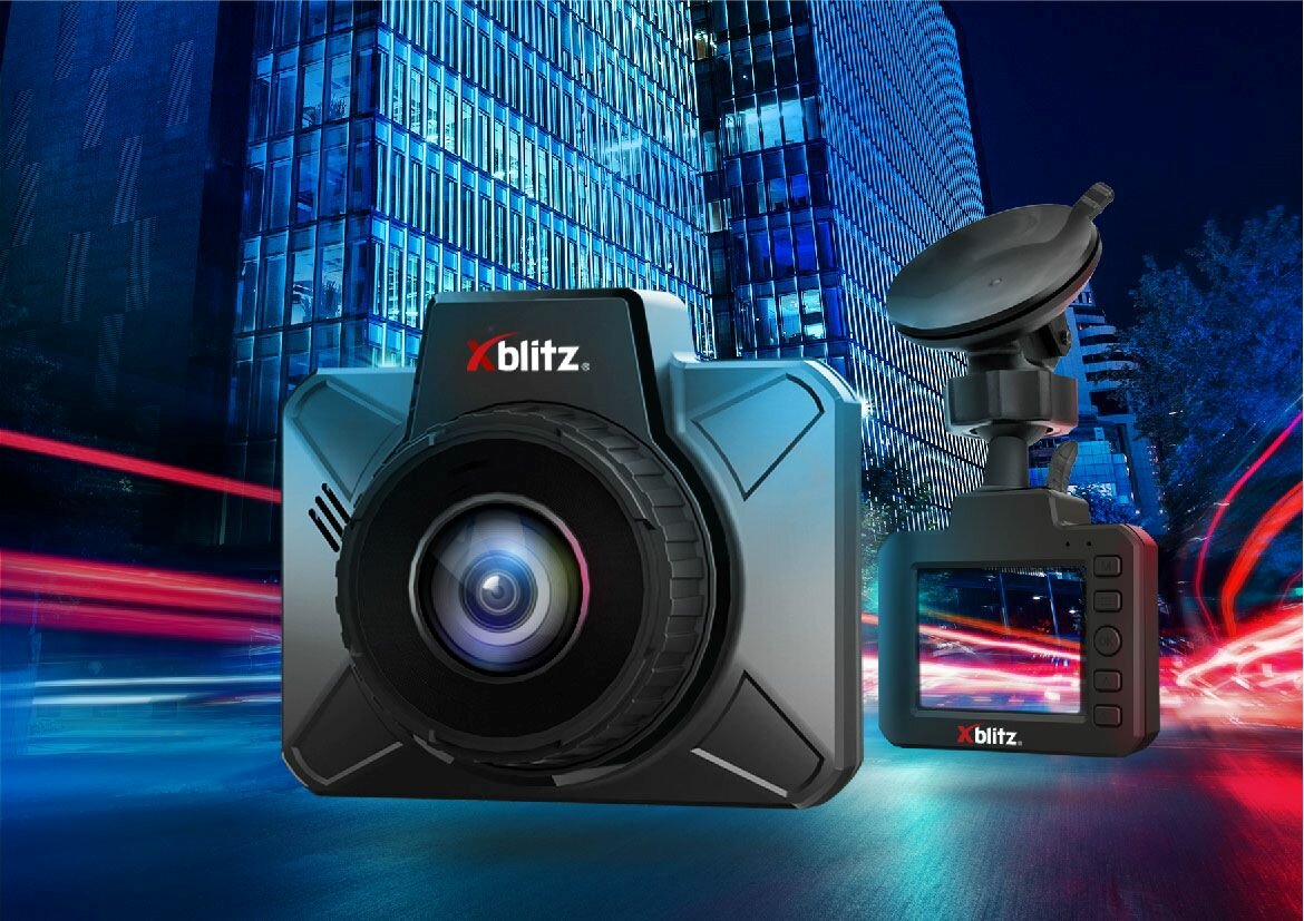Wideorejestrator Xblitz X7 GPS widok z dwóch stron