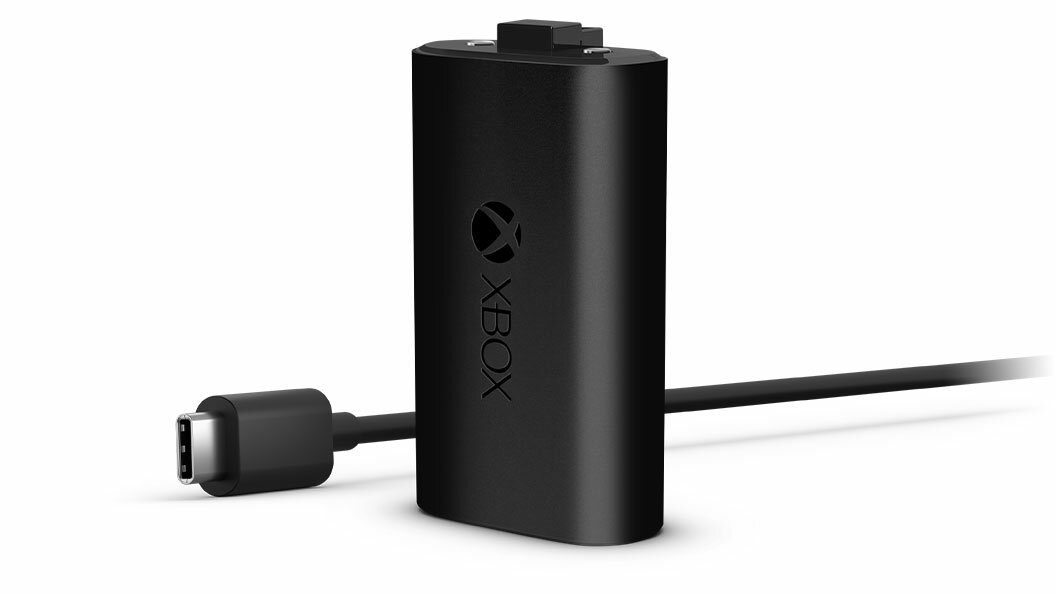 Akumulator Microsoft Xbox Play & Charge + kabel USB-C widok od boku