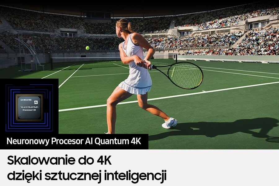 Telewizor Samsung QN95C Neo QLED 4K 85 widok na ilustrację przedstawiającą działanie sztucznej inteligencji