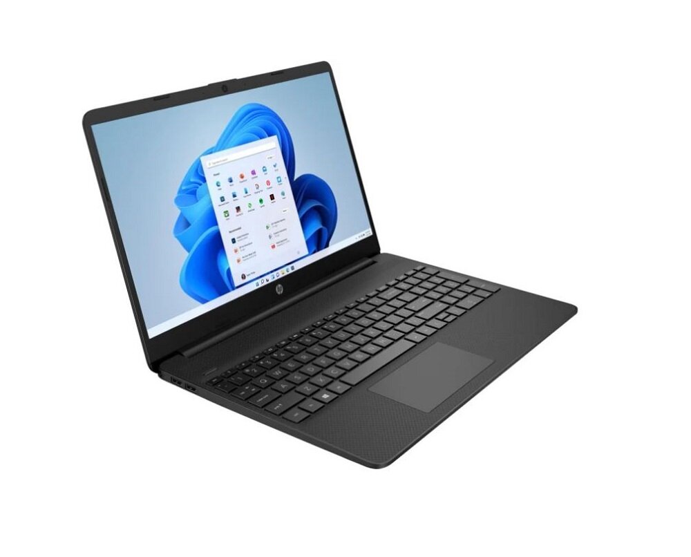 Laptop HP 15s-fq5234nw 8/256GB/i3-1215U czarny pokazany od prawej strony