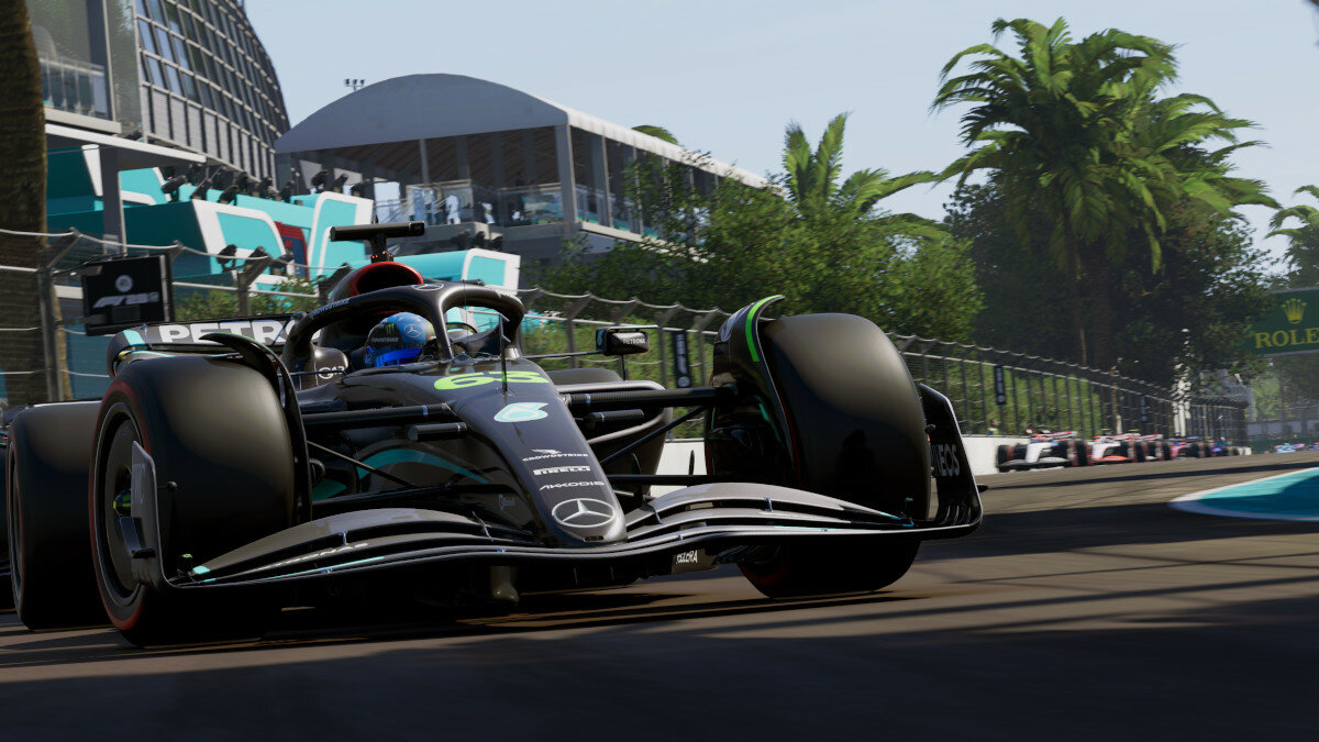 Gra Electronic Arts F1 23 na XSX pokazana wyścigówka od przodu