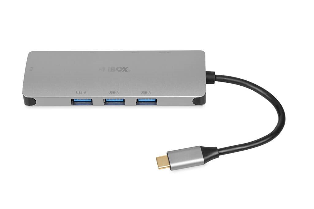 Hub USB iBOX IUH3RJ4K USB 3.2 widok złącz USB