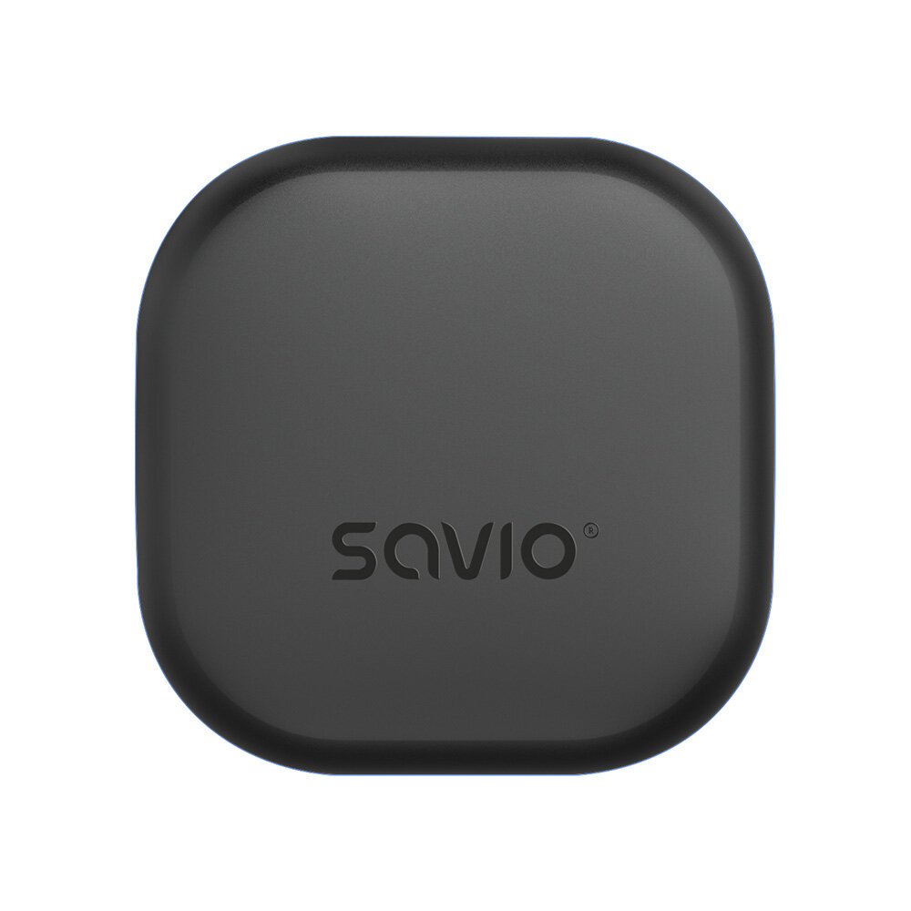 Słuchawki bezprzewodowe Savio TWS-12 Bluetooth grafika przedstawia zamknięte etui