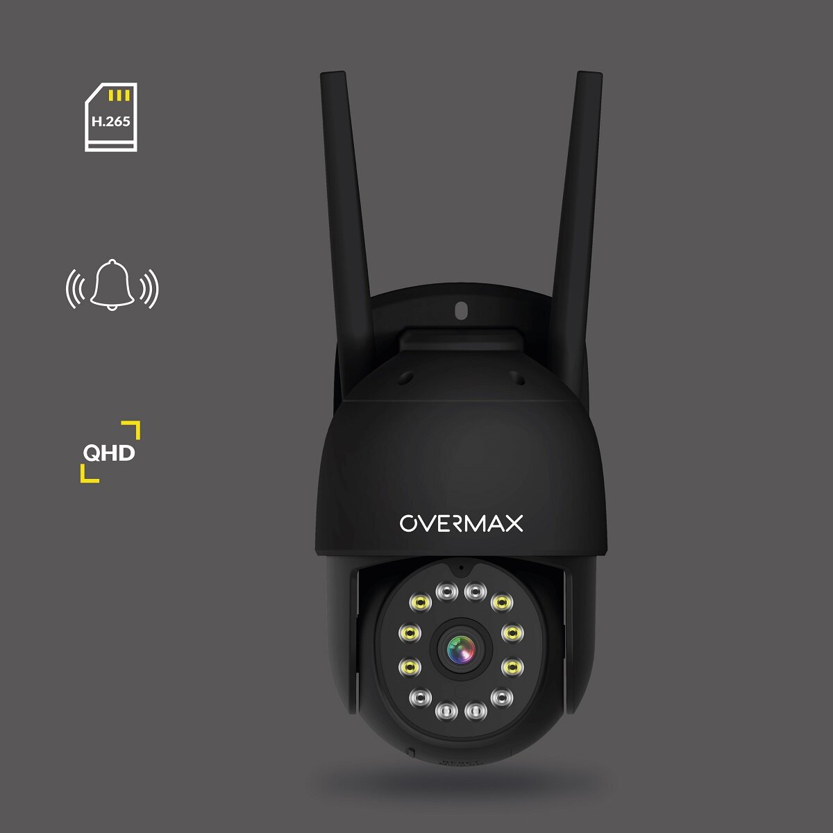 Kamera Overmax Camspot 4.95 biała WiFi widok kamery od przodu