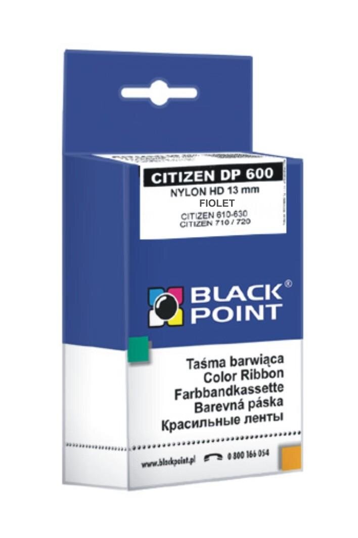 Taśma Black Point KBPC600F. Zastepuje Citizen (DP 600) fiolet, nylon. Rozmiar: 12,7 mm / 9,5 m