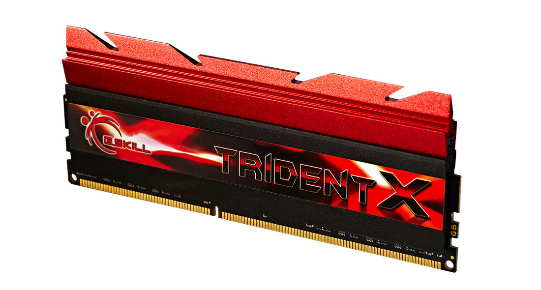 Pamięć RAM G.SKILL TridentX F3-2400C10D-16GTX DDR3 2x8GB 2400MHz widok lewy skos